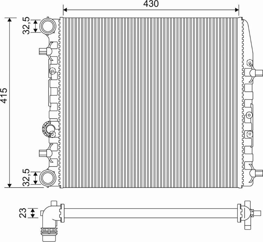 Valeo 733062 - Radiators, Motora dzesēšanas sistēma www.autospares.lv