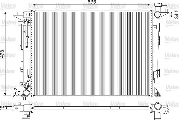 Valeo 733213 - Radiators, Motora dzesēšanas sistēma www.autospares.lv