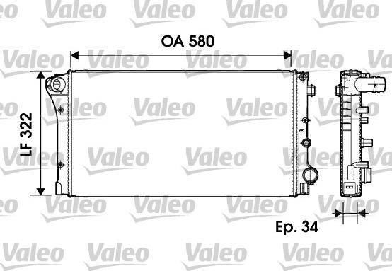 Valeo 732954 - Radiators, Motora dzesēšanas sistēma www.autospares.lv