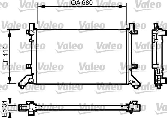 Valeo 732952 - Радиатор, охлаждение двигателя www.autospares.lv