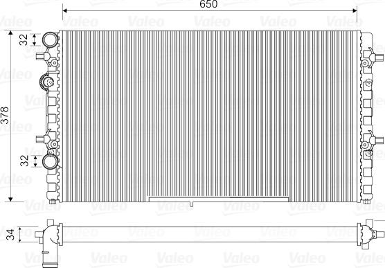 Valeo 732493 - Radiators, Motora dzesēšanas sistēma www.autospares.lv