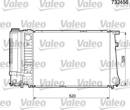 Valeo 732456 - Radiators, Motora dzesēšanas sistēma www.autospares.lv