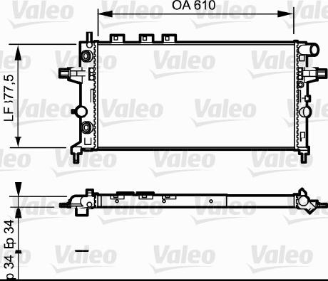 Valeo 732548 - Radiators, Motora dzesēšanas sistēma www.autospares.lv