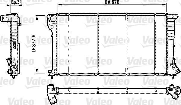 Valeo 732565 - Radiators, Motora dzesēšanas sistēma www.autospares.lv