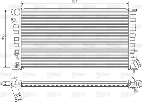 Valeo 732518 - Radiators, Motora dzesēšanas sistēma www.autospares.lv