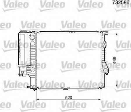 Valeo 732586 - Radiators, Motora dzesēšanas sistēma www.autospares.lv