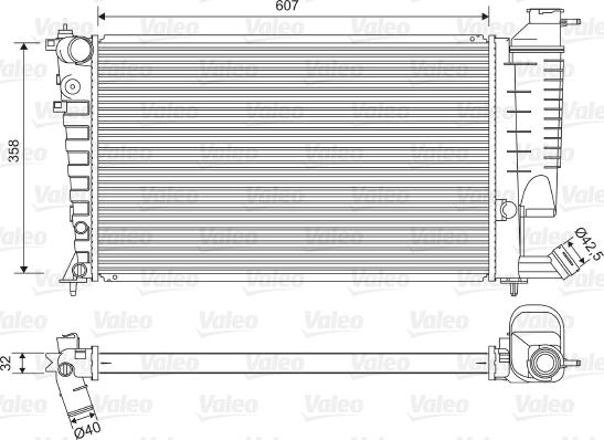 Valeo 732520 - Radiators, Motora dzesēšanas sistēma www.autospares.lv