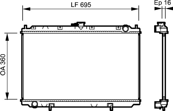 Valeo 732528 - Radiators, Motora dzesēšanas sistēma www.autospares.lv