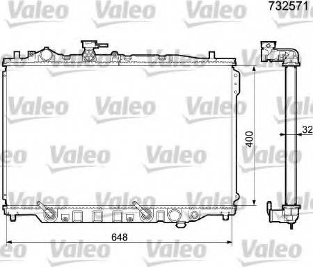 Valeo 732571 - Radiators, Motora dzesēšanas sistēma www.autospares.lv