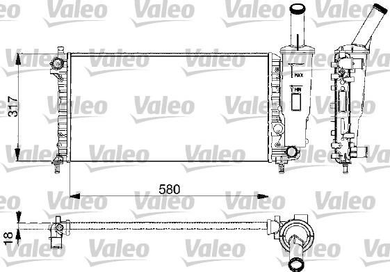 Valeo 732578 - Radiators, Motora dzesēšanas sistēma www.autospares.lv