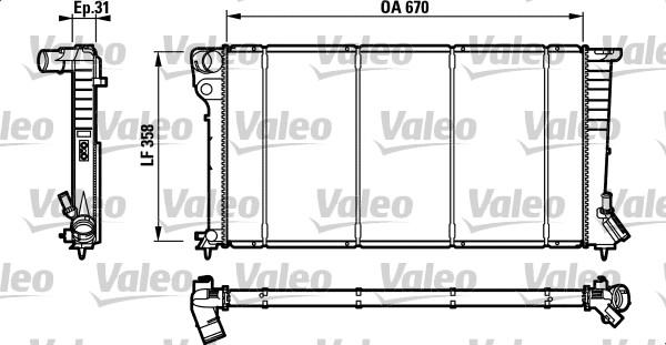 Valeo 732577 - Radiators, Motora dzesēšanas sistēma www.autospares.lv