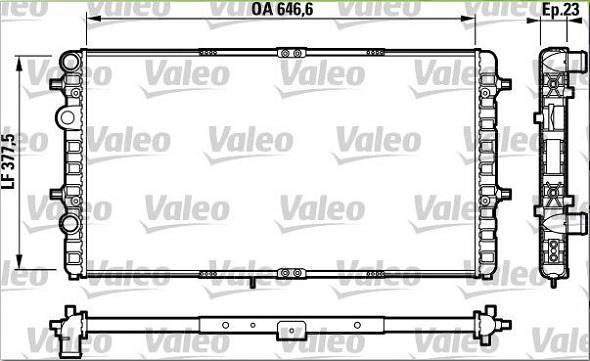 Valeo 732698 - Radiators, Motora dzesēšanas sistēma www.autospares.lv