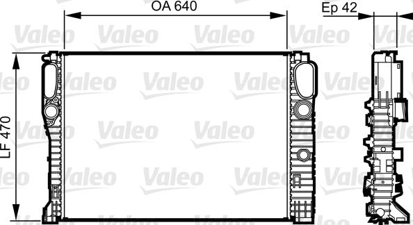 Valeo 732855 - Radiators, Motora dzesēšanas sistēma www.autospares.lv