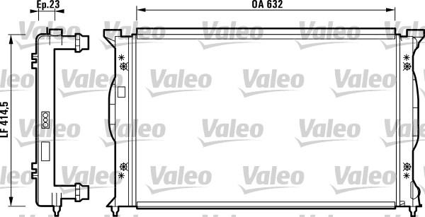 Valeo 732839 - Радиатор, охлаждение двигателя www.autospares.lv