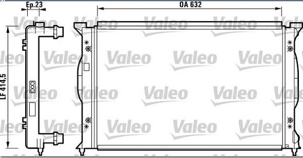 Valeo 732839 - Радиатор, охлаждение двигателя www.autospares.lv