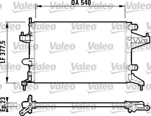 Valeo 732825 - Radiators, Motora dzesēšanas sistēma www.autospares.lv