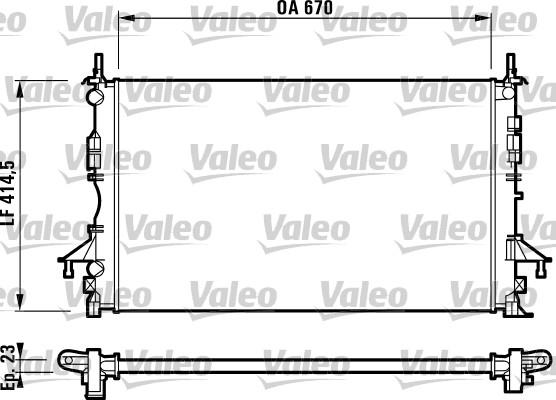 Valeo 732827 - Radiators, Motora dzesēšanas sistēma www.autospares.lv