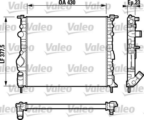 Valeo 732389 - Radiators, Motora dzesēšanas sistēma www.autospares.lv