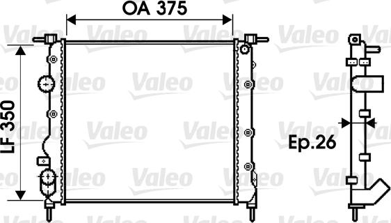 Valeo 732338 - Radiators, Motora dzesēšanas sistēma www.autospares.lv