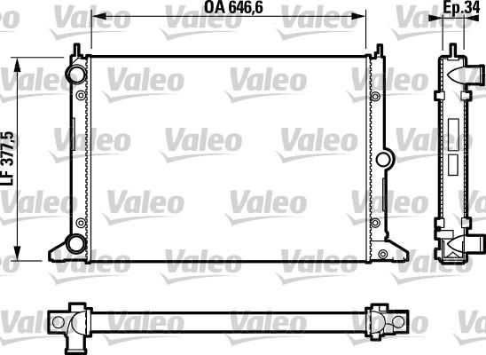 Valeo 732797 - Radiators, Motora dzesēšanas sistēma www.autospares.lv