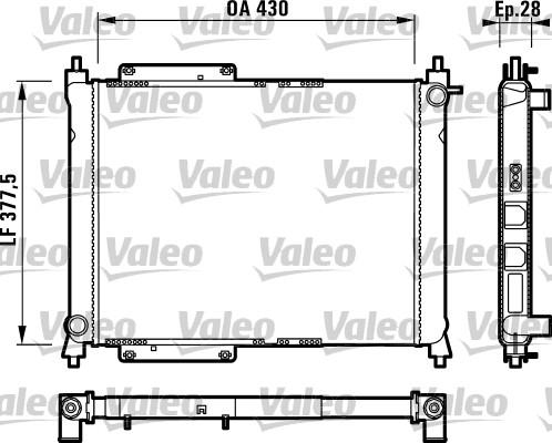 Valeo 732758 - Radiators, Motora dzesēšanas sistēma www.autospares.lv