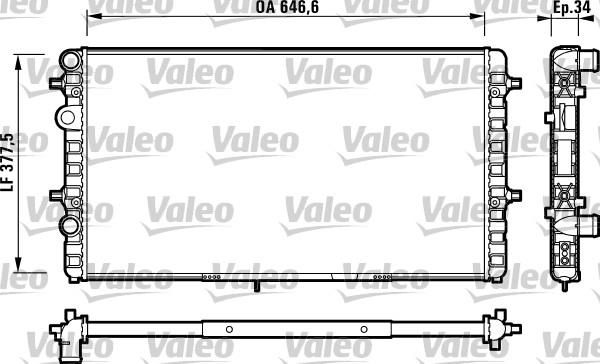 Valeo 732709 - Radiators, Motora dzesēšanas sistēma www.autospares.lv