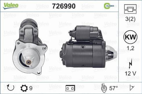 Valeo 726990 - Стартер www.autospares.lv