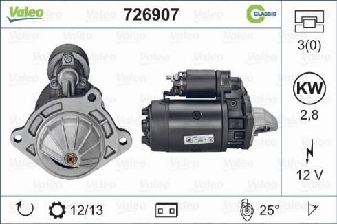 Valeo 726907 - Starter www.autospares.lv