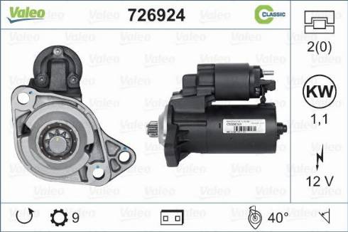 Valeo 726924 - Starteris autospares.lv