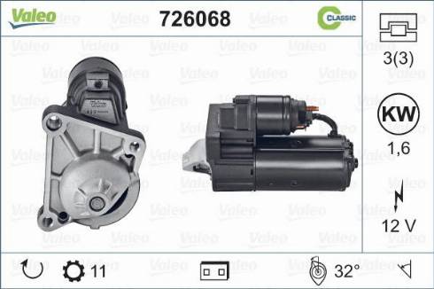 Valeo 726068 - Starteris autospares.lv