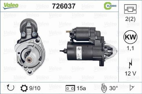 Valeo 726037 - Starter www.autospares.lv