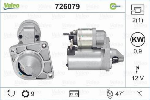 Valeo 726079 - Starter www.autospares.lv