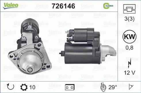 Valeo 726146 - Starter www.autospares.lv