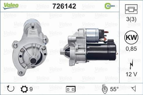 Valeo 726142 - Стартер www.autospares.lv