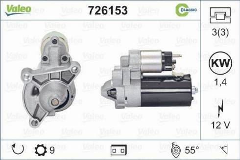 Valeo 726153 - Starteris autospares.lv