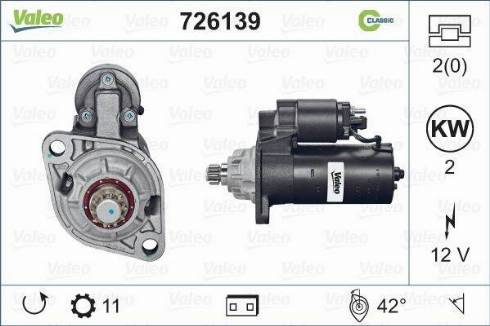 Valeo 726139 - Starteris www.autospares.lv