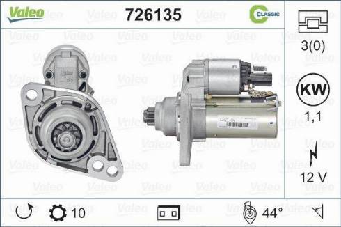 Valeo 726135 - Starteris www.autospares.lv