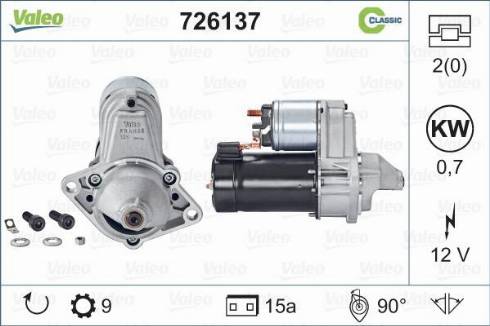 Valeo 726137 - Starteris autospares.lv