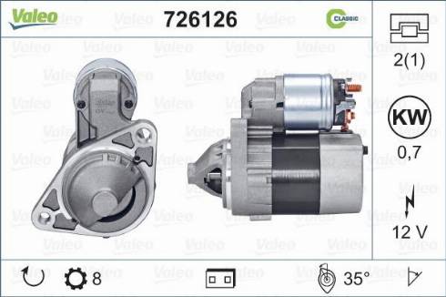 Valeo 726126 - Starteris autospares.lv