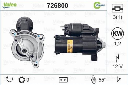 Valeo 726800 - Стартер www.autospares.lv