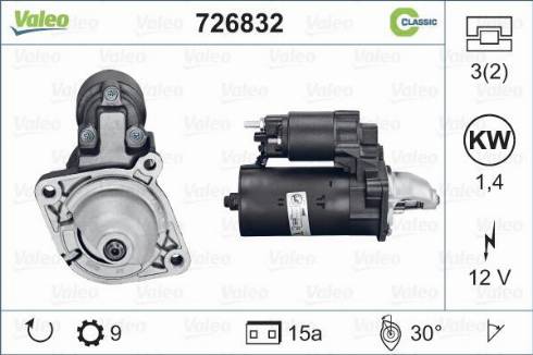 Valeo 726832 - Starteris autospares.lv