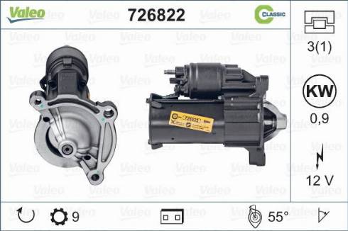 Valeo 726822 - Стартер www.autospares.lv