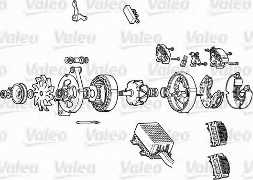 Valeo A14N113 - Регулятор напряжения, генератор www.autospares.lv