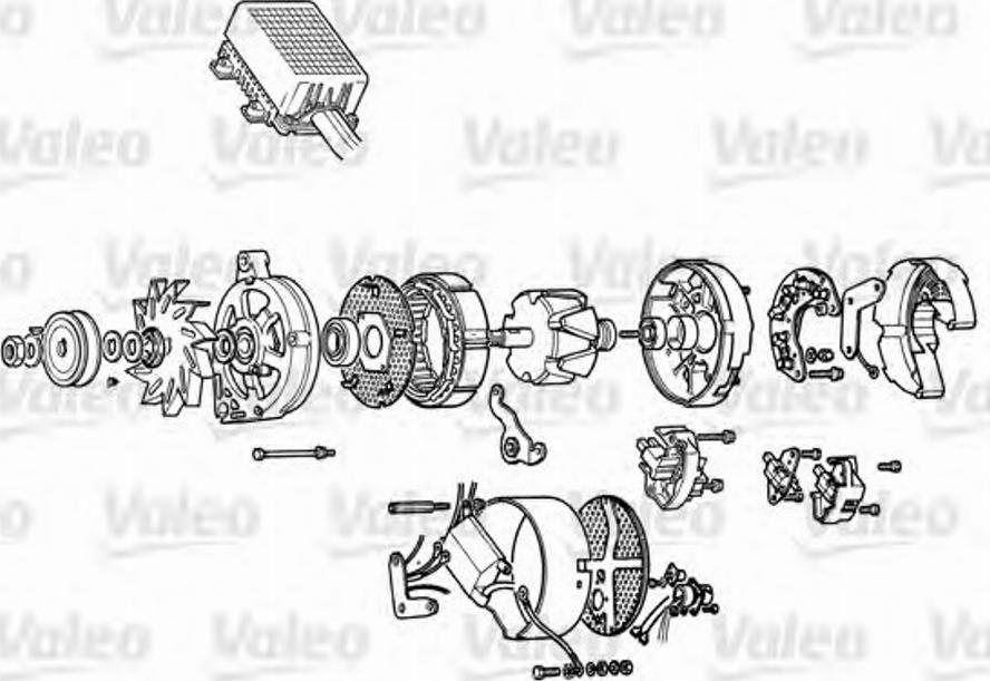 Valeo A14R54T - Ģeneratora sprieguma regulators autospares.lv