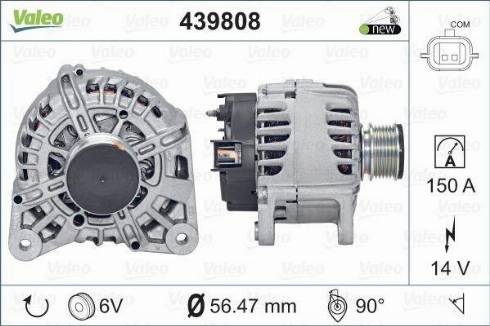 Valeo FG15T056 - Генератор www.autospares.lv