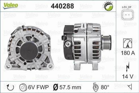 Valeo FG18S048 - Генератор www.autospares.lv