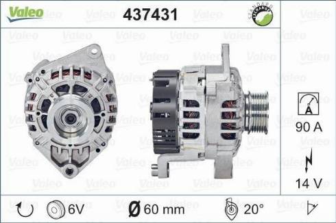 Valeo SG9B054 - Alternator www.autospares.lv