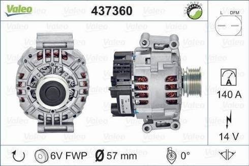 Valeo SG14B010 - Генератор www.autospares.lv