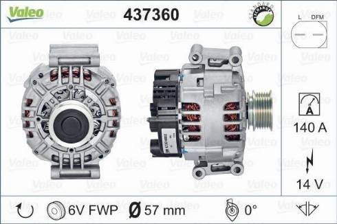 Valeo SG14B022 - Alternator www.autospares.lv