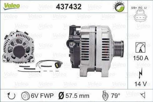 Valeo SG15S019 - Alternator www.autospares.lv